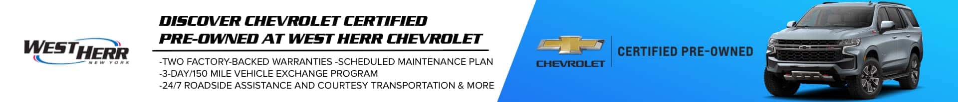 Discover Chevrolet Certified Pre-Owned at West Herr Chevrolet