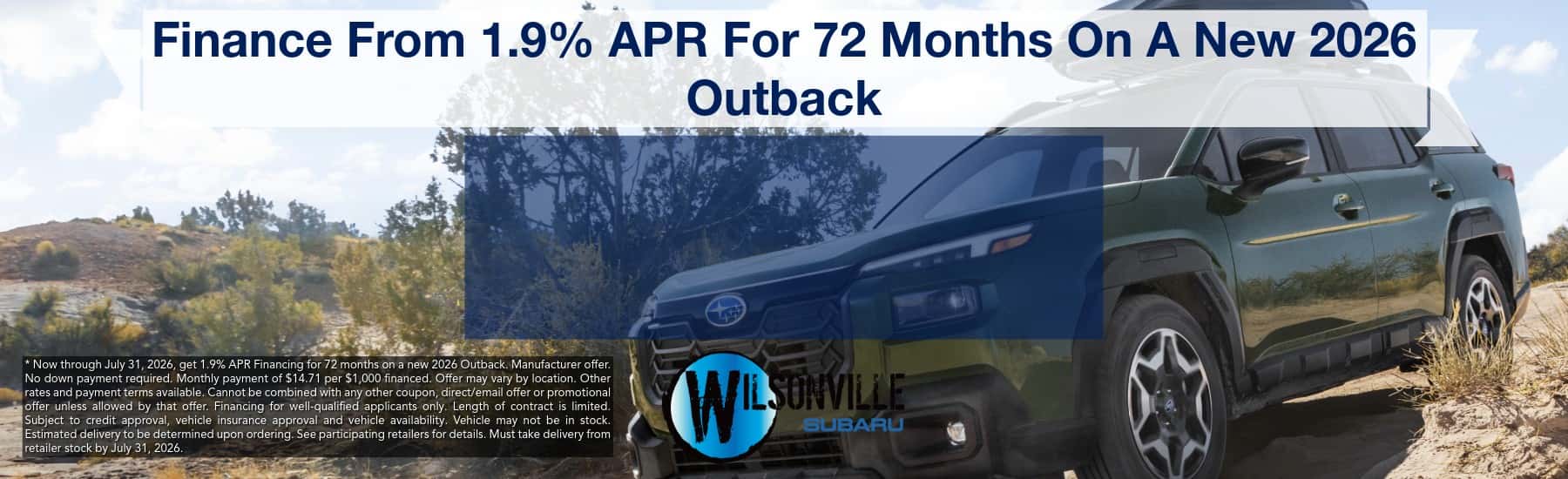 Outback Finance Offer