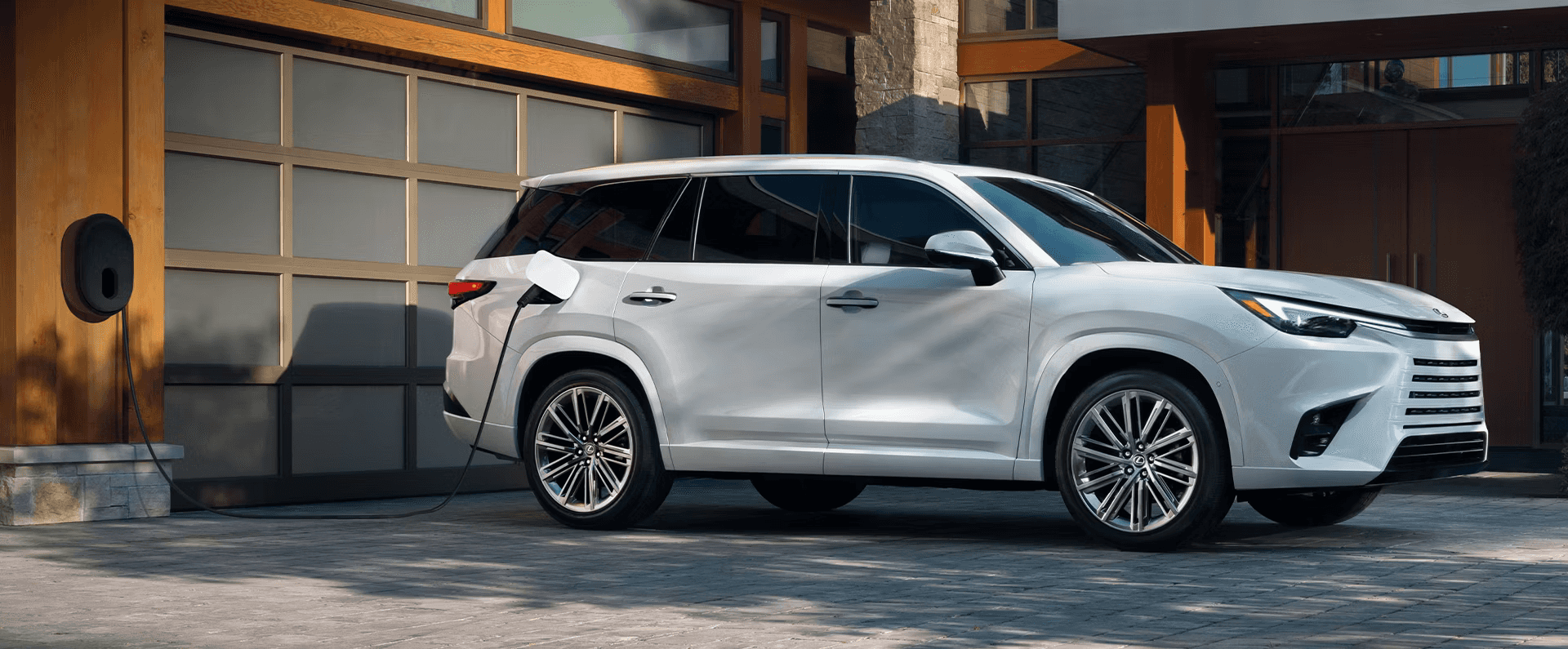 Charging the plug-in hybrid model of the 2026 Lexus TX