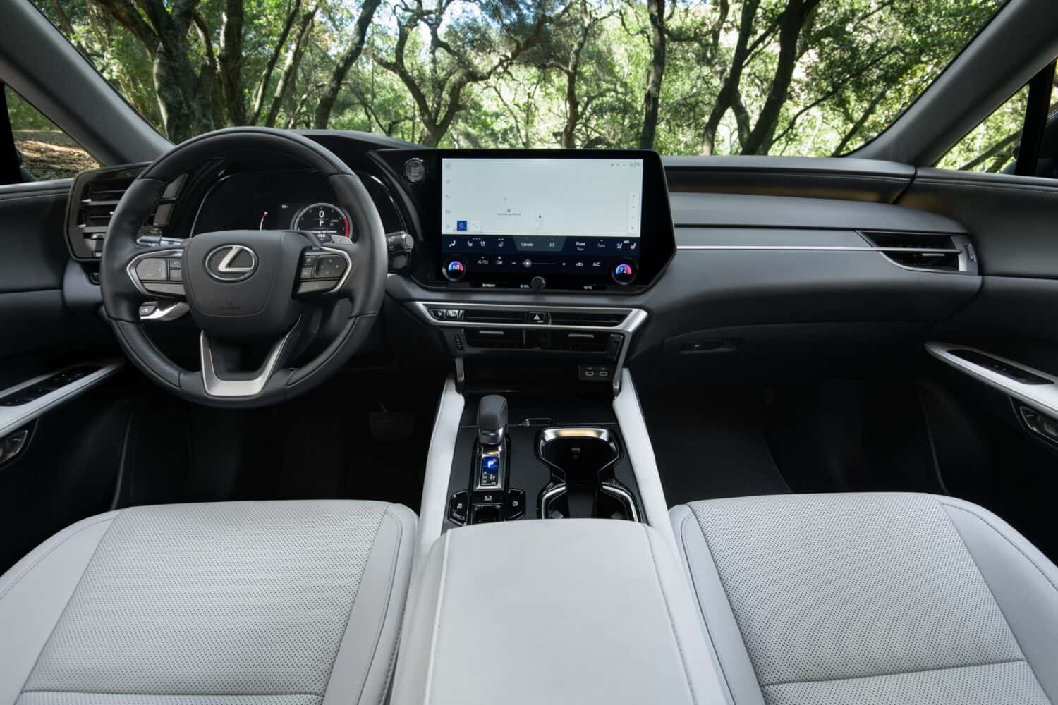 Dashboard of a vehicle equipped with Lexus safety features